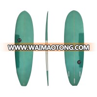 High Quality Green Tint Fiberglass Suring Board Pu Foam Longboard Surfboard